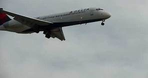 Plane landing at O'Hare flying Over Allstate Arena Parking Lot Rosemont Illinois September 1'st 2022