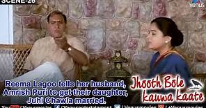 Reema Lagoo tells her husband, Amrish Puri to get their daughter, Juhi Chawla married