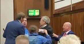 Anti-Brexit protester Steve Bray removed from Tory party conference event