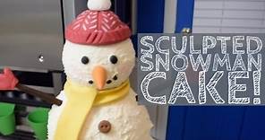 How to Make a Sculpted Snowman Cake with Buttercream and Fondant