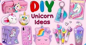 14 DIY - CUTE UNICORN IDEAS - Unicorn School Supplies - Room Decor and more…