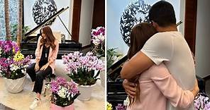 Carlos Rivera llena de flores a su esposa, Cynthia, por su cumpleaños