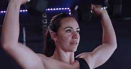 Camille Leblanc-Bazinet on Instagram: "Alpha babe Programming Arms day 🔥 4 sets 15 Arnold Press Into 15 In and Our Rest 90 sec between set I absolutely love to pair wide range of motion movements into partial range. It’s a great way so fatigue the muscle and then target an area even more breaking down more muscle fibers and setting your body up to build and repair at the right place. Give it a shot and join us at alphababe.fit"