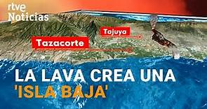 La superficie de LA PALMA AUMENTA más de 17 hectáreas al llegar la lava al mar | RTVE