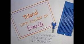 Tutorial cómo escribir en Braille