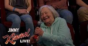 Behind the Scenes with Jimmy Kimmel & Audience (97-Year-Old Woman)