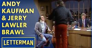 Jerry Lawler Slaps Andy Kaufman | Letterman