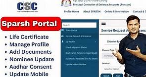 CSC Sparsh Pension Portal I CSC Sparsh Life Certificate How to Submit Life Certificate in Sparsh