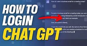 How to Login ChatGPT - Log in or Signup Tutorial (EASY)