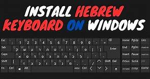 How to Install Hebrew Keyboard on Windows - install keyman and the hebrew (sil) keyboard on windows
