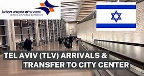 TEL AVIV Arrivals Procedure and Transfer to Train into City Center
