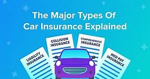 The Major Types Of Car Insurance Explained