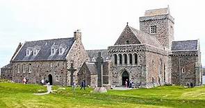 The tranquil Isle Of Iona in Scotland with the Abbey 'Cradle of Christianity' founded by St Columba