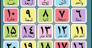 Arabic Numbers 0 -100 writing and reading