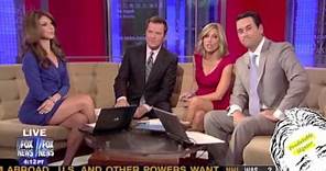 Fox Anchor Pulls Up Skirt...while on air!