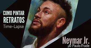 Como Pintar Retratos - Retrato de Neymar Jr, Time-Lapse Passo a Passo