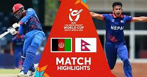 Afghanistan v Nepal | Match Highlights | ICC U19 CWC 2024