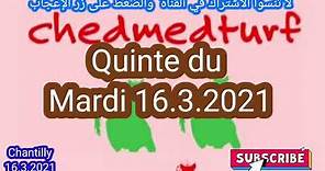 Quinte du Mardi 16.3.2021 Prix du Centre d'Entraînement Chantilly/chedmedturf