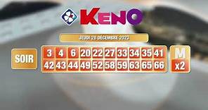 Tirage du soir Keno® du 28 décembre 2023 - Résultat officiel - FDJ