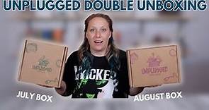 UNPLUGGED BOOK BOX DOUBLE UNBOXING | July & August unboxing | Adult Fiction Book Box