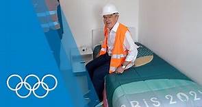 IOC President Thomas Bach at the Olympic Village Paris 2024