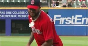 Juan Thornhill threw out the First Pitch at the Guardians Game⚾