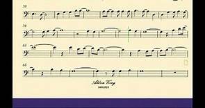 Take Me Home Country Roads By J Denver Trombone Play Along music Sheet Back track