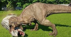 T-REX MAX Vs ALL CARNIVORE DINOSAURS - Jurassic World Evolution