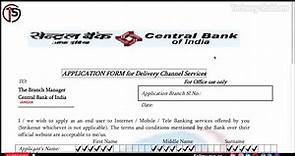 CBI Bank net banking form kaise bhare | Central Bank net banking form fill up | Internet Banking