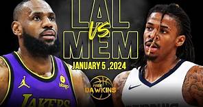 Los Angeles Lakers vs Memphis Grizzlies Full Game Highlights | January 5, 2024 | FreeDawkins