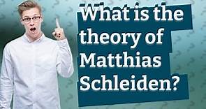 What is the theory of Matthias Schleiden?