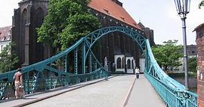 Tumski Bridge in Wroclaw, Poland