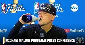 Michael Malone opened his NBA Finals Championship presser in the most legendary way 😂🍻