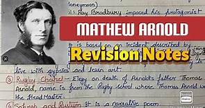Matthew Arnold| English Literature Notes