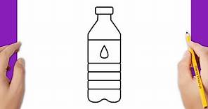 How to draw a water bottle step by step