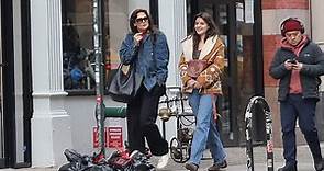 Katie Holmes and daughter Suri stroll through New York City