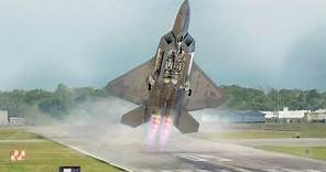 $200 Million US F-22 Raptor Takes Off Vertically With Full Afterburner