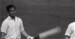 Denis Compton's obituary, BBC TV, Grandstand April 26 1997 with Steve Rider and Trevor Bailey