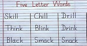 Five Letter Words| Learn Phonics