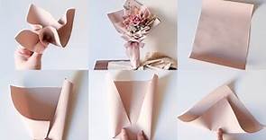【2024最新】5種常用花束包裝折紙法 韓式花束多層次包裝 5 ways to wrap flower bouquets
