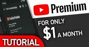 YouTube Premium for ONLY $1 A MONTH