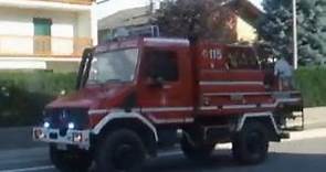 APS Vigili del Fuoco in sirena per incendio - VVF volontari in azione [pompieri trentino]