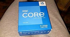 Intel Core i5 13600K (LGA 1700) Unboxing