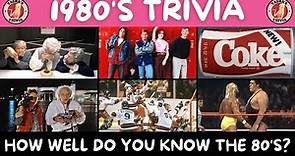 1980's Trivia Quiz - 80 Totally Awesome Questions About The 80's