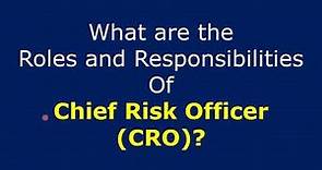 What are the Roles and Responsibilities of Chief Risk Officer CRO in a Bank