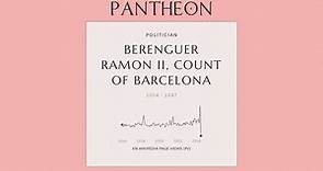 Berenguer Ramon II, Count of Barcelona Biography - Count of Barcelona