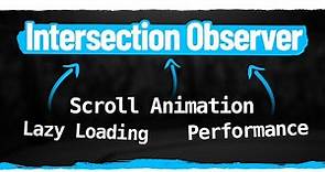 Learn Intersection Observer In 15 Minutes