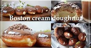 Boston Cream Donut Recipe | Dunkin Donuts | Custard Filled Doughnut (QUICK & EASY)