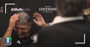 Gerardo Martino gets INTERRUPTED by Inter Miami players with a CHAMPAGNE shower