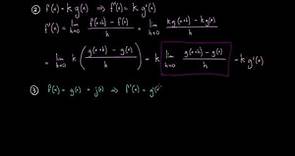 Reglas básicas de la diferenciación | Cálculo | Khan Academy en Español